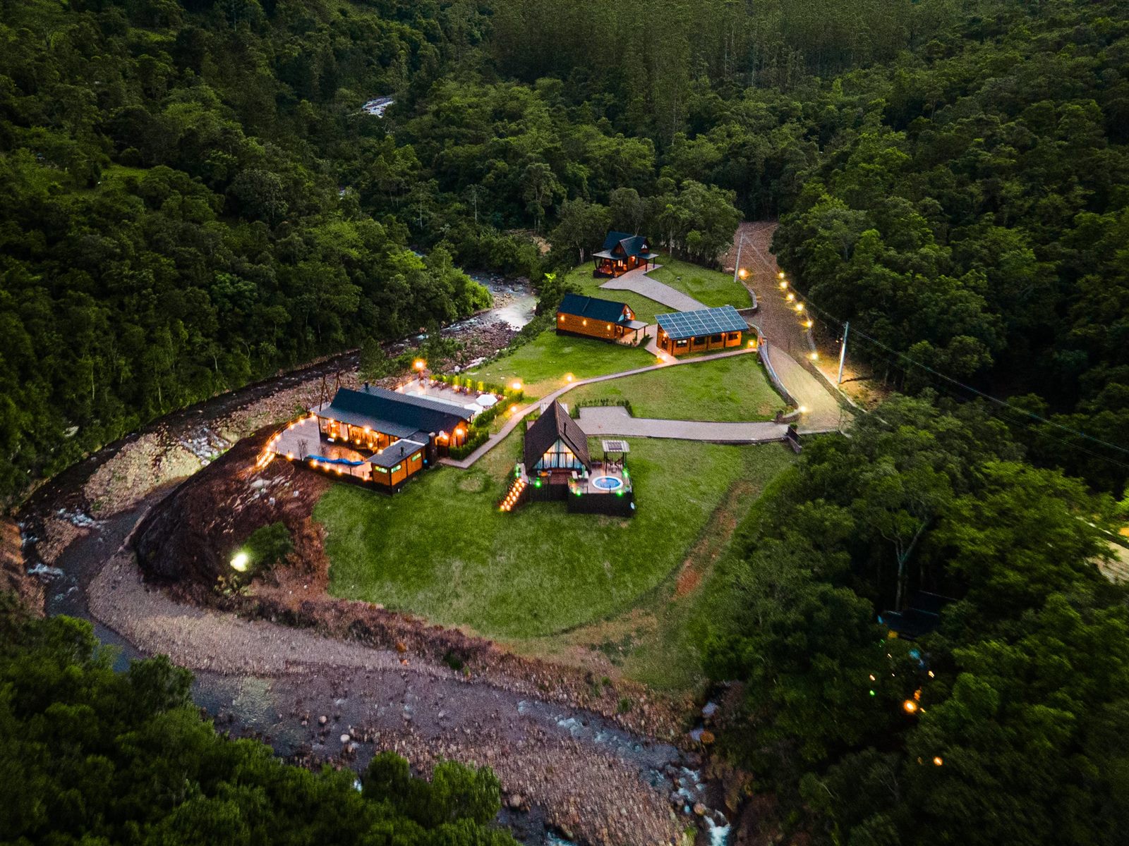 Vista aérea do Costa Serena EcoResort em Timbé do Sul